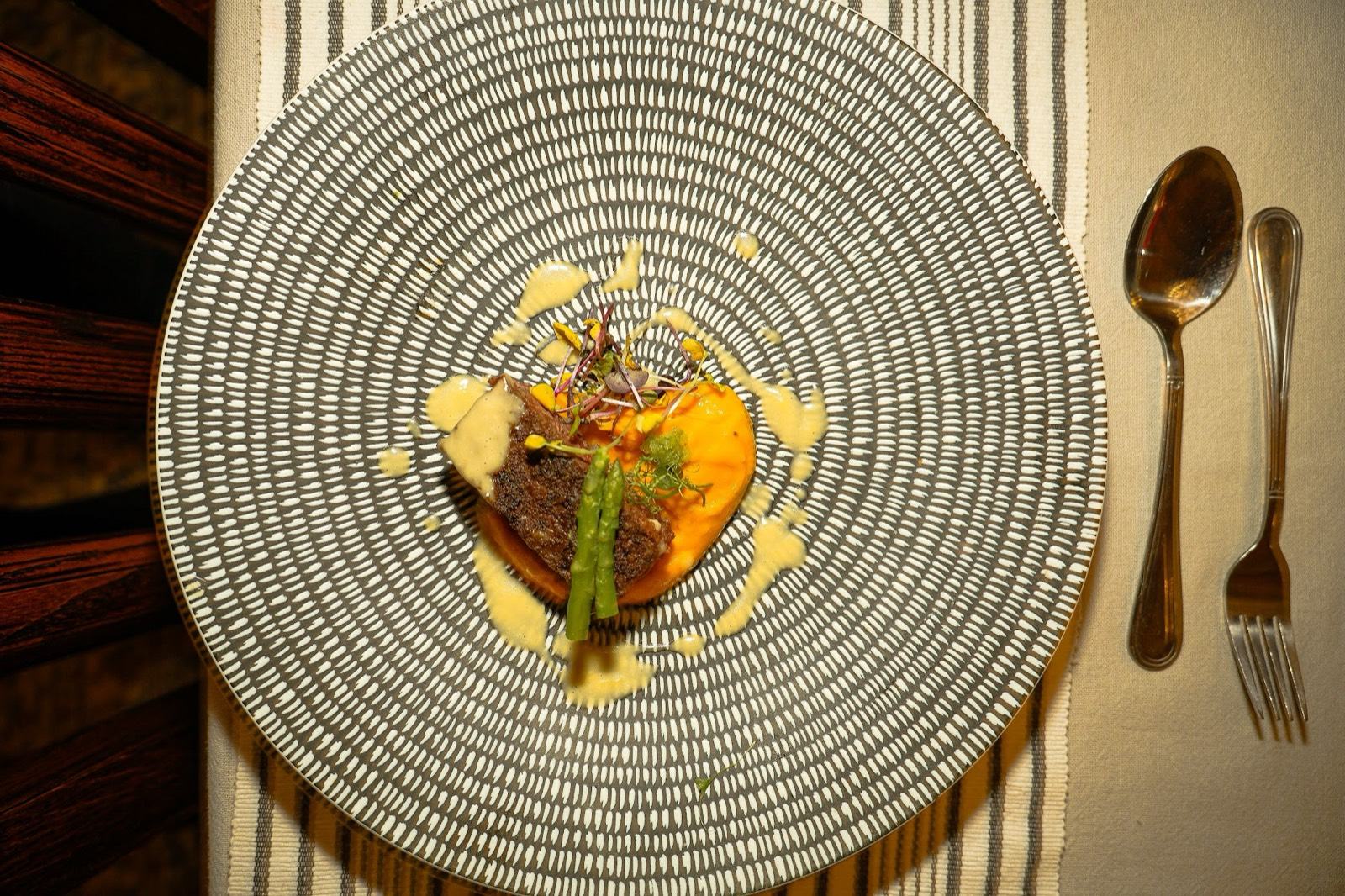Fine dining plating