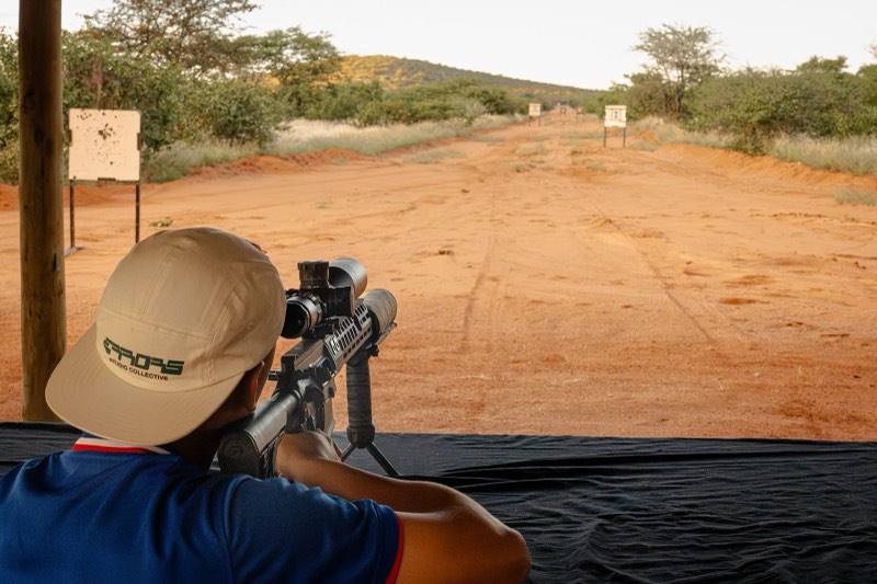Sighting down the range