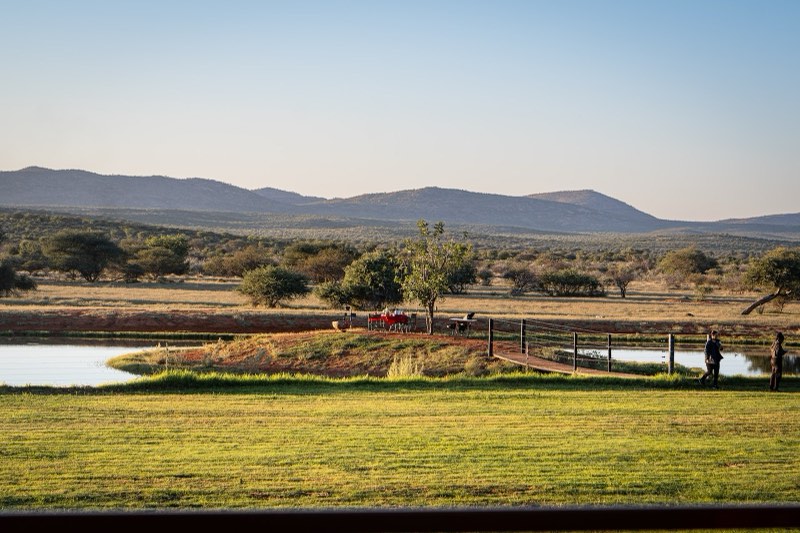 Namibian sunrise over the reserve