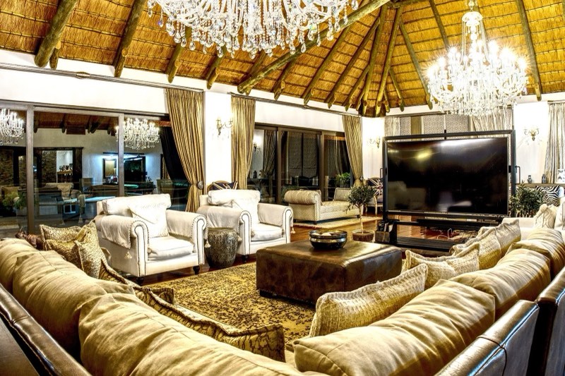 Grand lounge with chandeliers