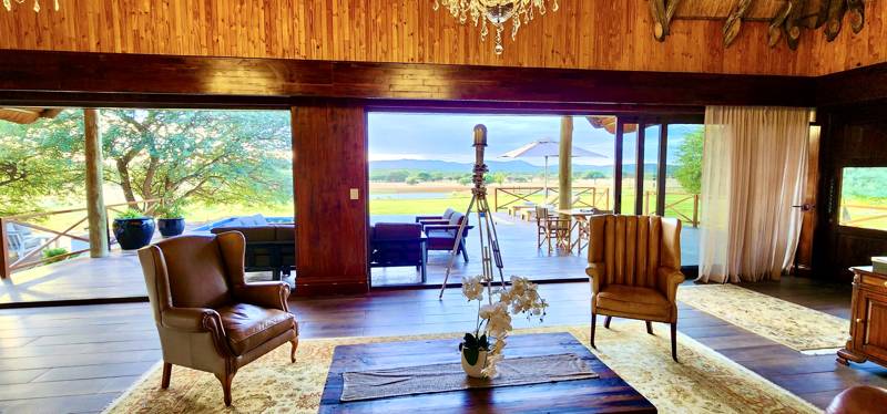 Lounge with views over the reserve