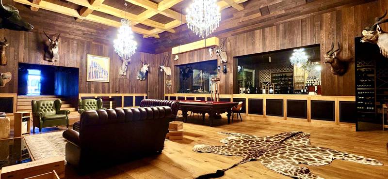 The games room by evening